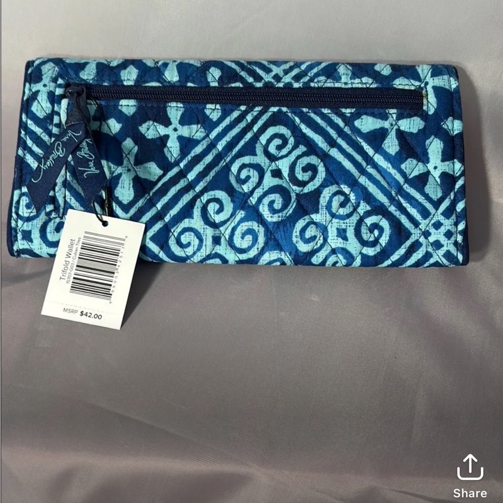 Vera Bradley Cuban Tiles Trifold Wallet